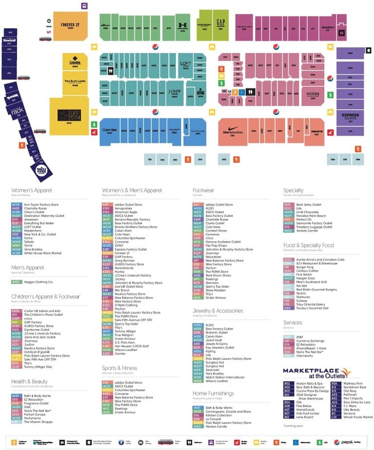 Map of Palm Beach Outlets  WestPalmBeach.com