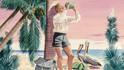 Barefoot Mailman and Pelicans