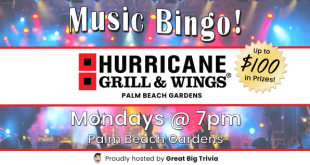 Music Bingo @ Hurricane Grill Gardens/PGA