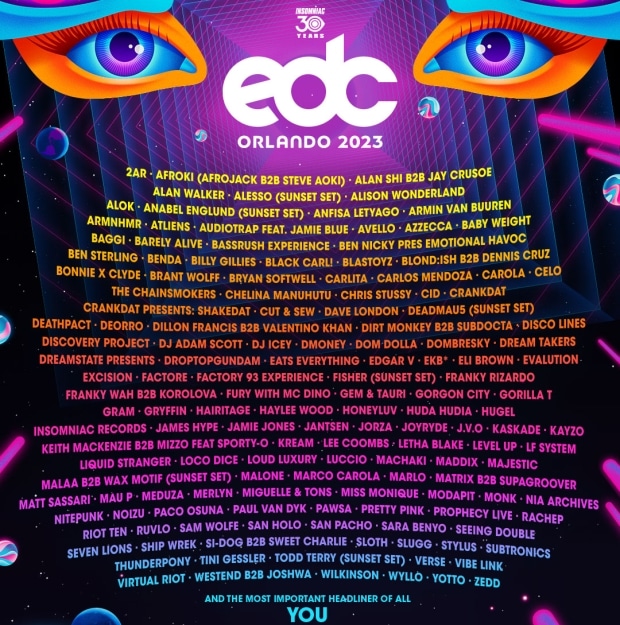 EDC Orlando 2023 Lineup