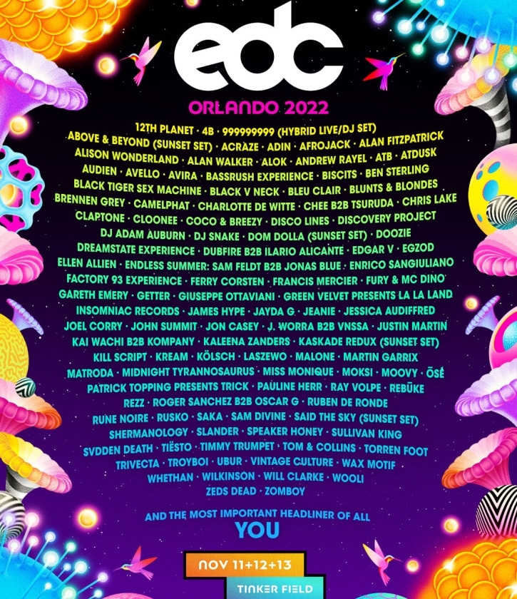 EDC Orlando 2023 Tickets, Lineup!