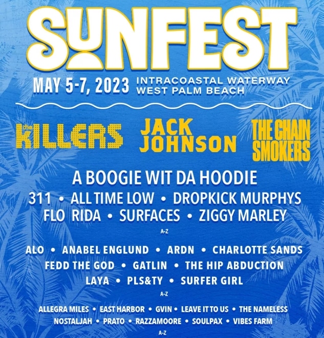 Sunfest 2023 Lineup! West Palm Beach, South Florida